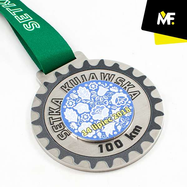 Medale Sportowe Kolarstwo Jednostronny kolarstwo medale Okrągłe Premium sportowe Srebrny Stal czarna 