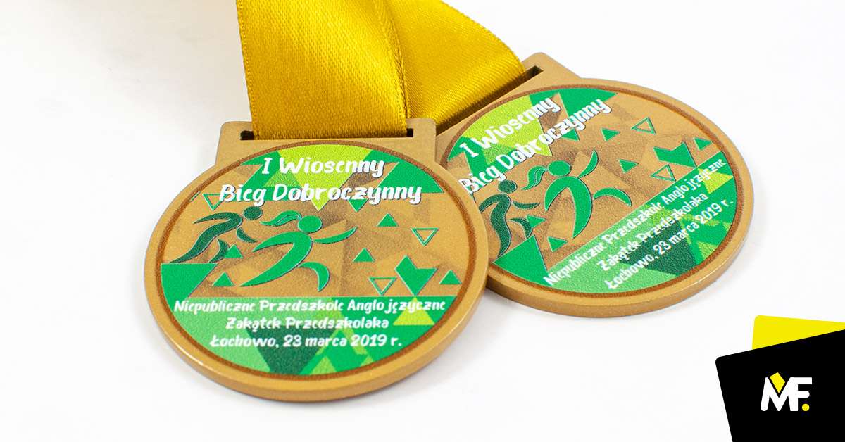 Medale Sportowe Biegi biegi Jednostronny medale Okrągłe sportowe Stal czarna Standard Złoty 