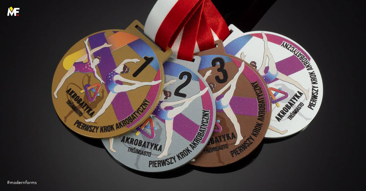 Medale Sportowe Gimnastyka Biały Brązowy Jednostronny Srebrny Stal Standard Standardowy Złoty 