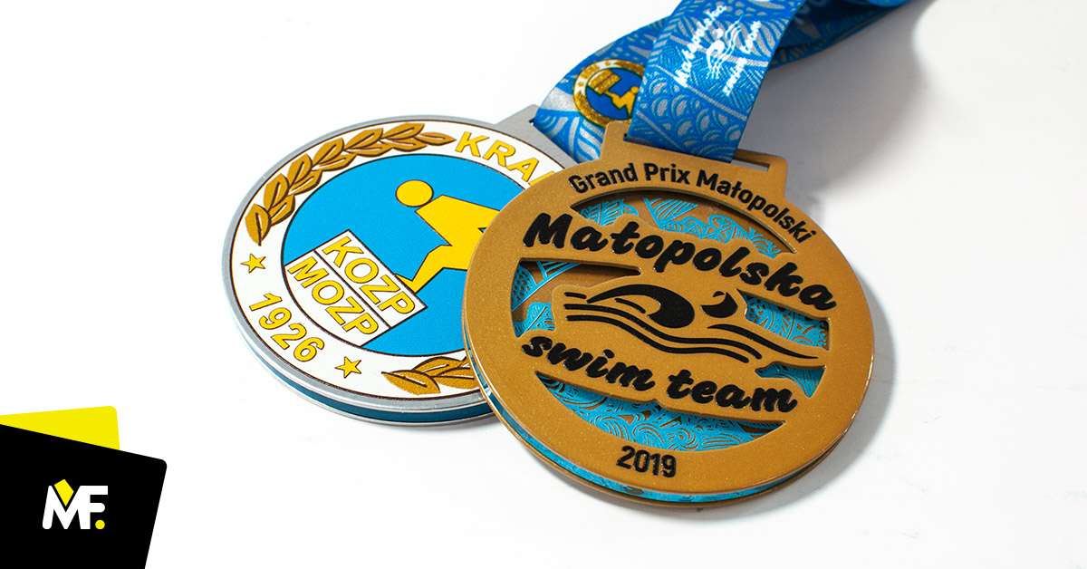 Medale Sportowe Pływanie Bezbarwny Exclusive medale Okrągłe Pleksi pływanie sportowe Srebrny Stal czarna Wielostronny Złoty 