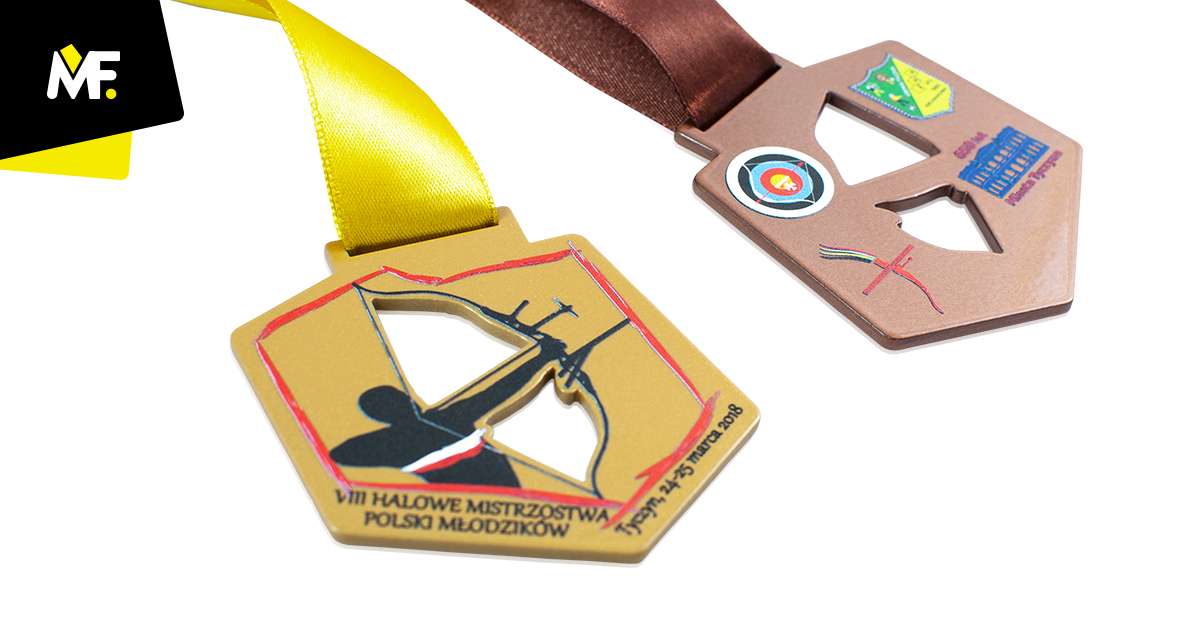 Medale Sportowe Strzelectwo Brązowy medale Niestandardowy Premium sportowe Stal czarna Strzelectwo Wielostronny 