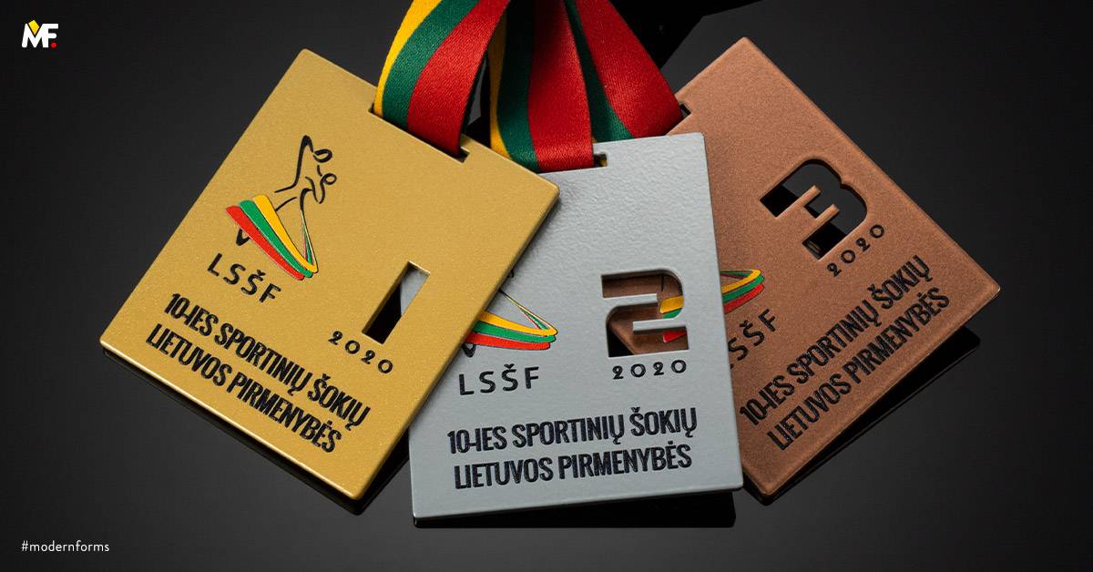 Medale Sportowe Taniec Ażurowany Brązowy Jednostronny Premium Srebrny Stal Złoty 