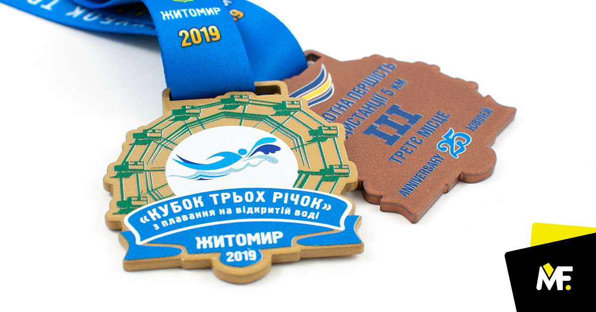 Medale Sportowe Pływanie Brązowy medale Niestandardowy pływanie Premium sportowe Stal czarna Wielostronny Złoty 