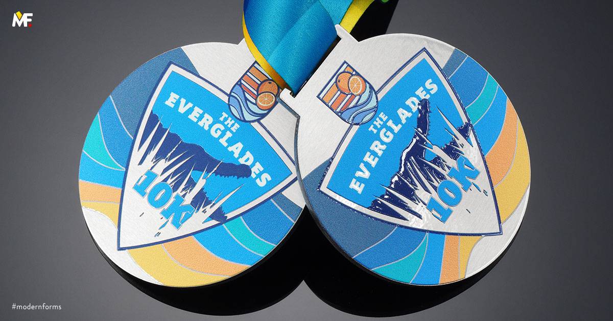Medale Sportowe Biegi Jednostronny Niestandardowy Premium Srebrny Stal nierdzewna 
