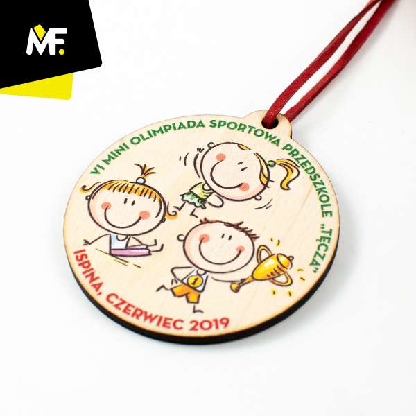 Medale Okolicznościowe Dla dzieci Brązowy Dla dzieci Jednostronny medale okolicznościowe Okrągłe Premium Sklejka 