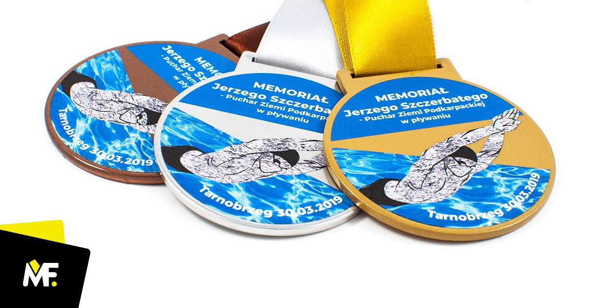 Medale Sportowe Pływanie Brązowy Jednostronny medale Okrągłe pływanie sportowe Srebrny Stal czarna Standard Złoty 