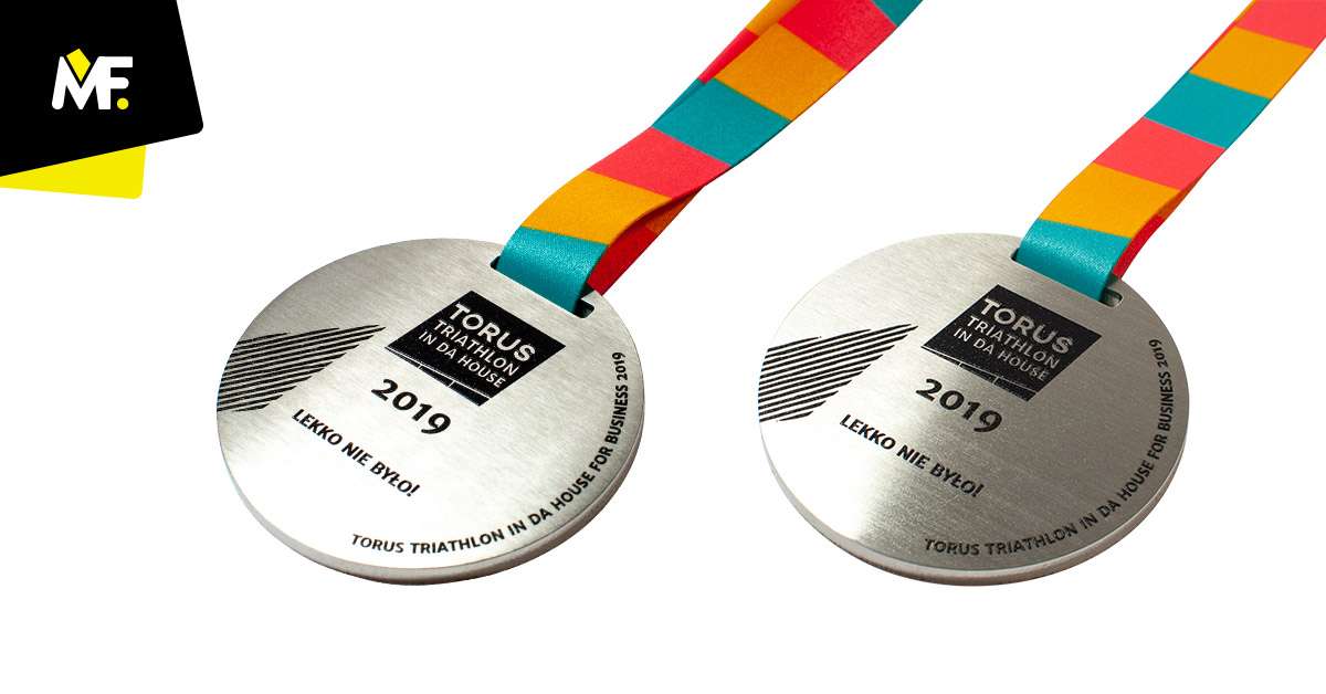 Medale Sportowe Triathlon Jednostronny medale Okrągłe Premium sportowe Srebrny Stal nierdzewna Triathlon 
