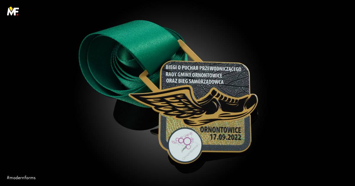Medale Sportowe Biegi Stal Standard Złoty 