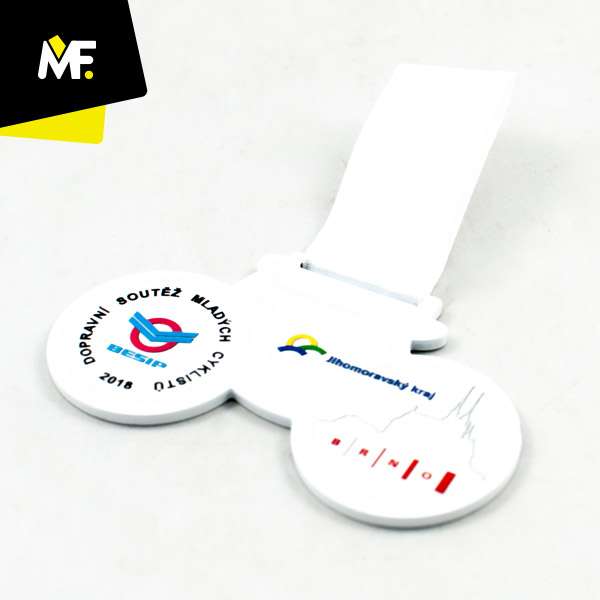 Medale Sportowe Kolarstwo Biały Jednostronny kolarstwo medale Niestandardowy Premium sportowe Stal czarna 