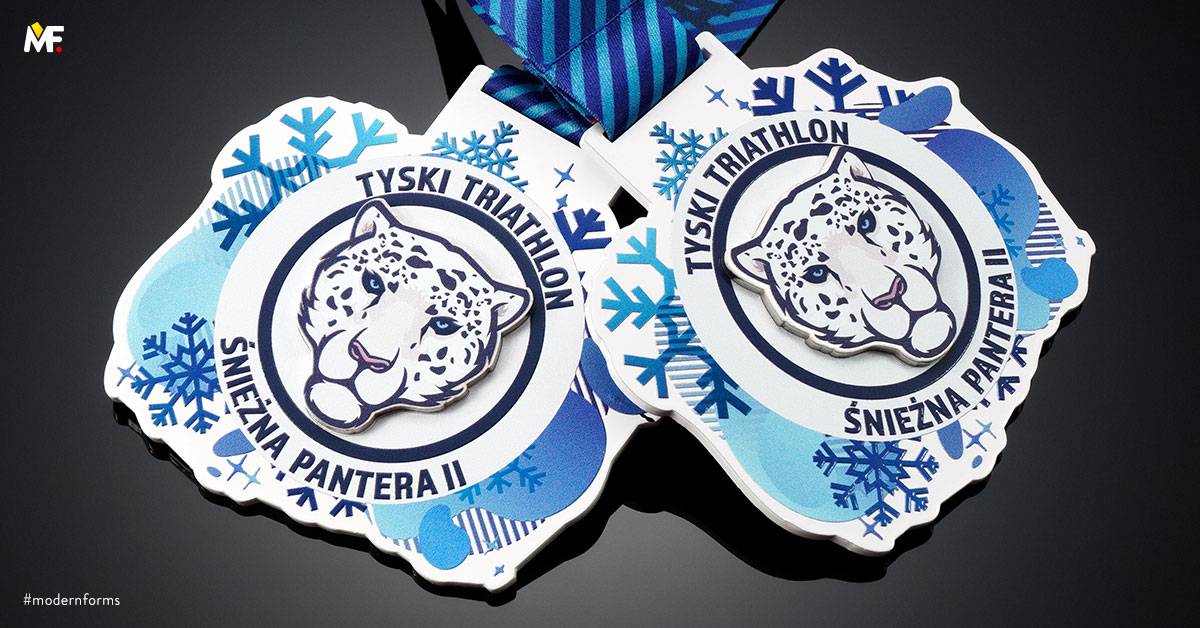 Medale Sportowe Triathlon Biały Jednostronny Niestandardowy Premium Stal Stal nierdzewna 