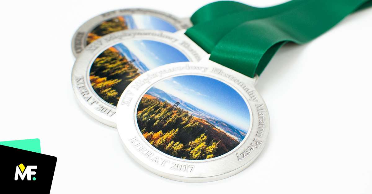Medale Sportowe Biegi biegi Exclusive Jednostronny medale Okrągłe sportowe Srebrny Stal nierdzewna 
