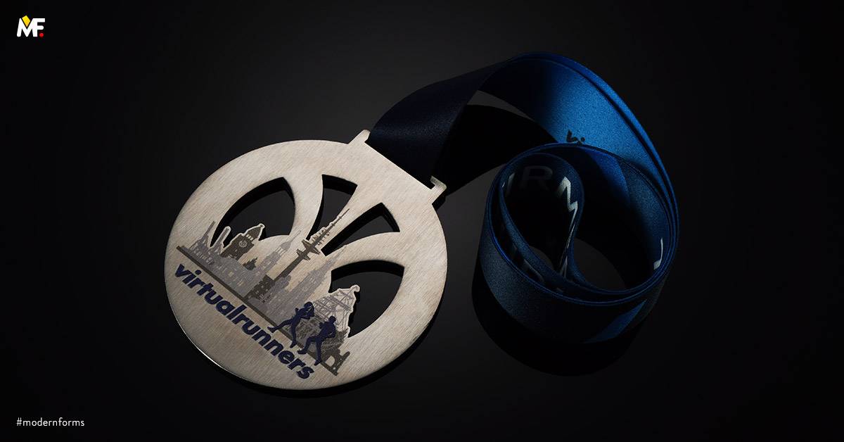 Medale Sportowe Biegi Ażurowany Premium Srebrny Stal nierdzewna Wielostronny 